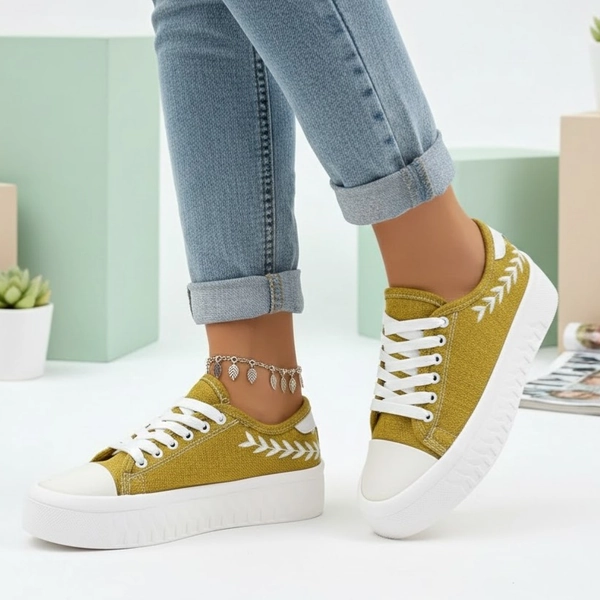 کفش ونس کتان لژدار گندمی بهنام